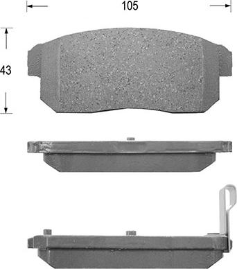 Kaishin D1239 - Brake Pad Set, disc brake autospares.lv