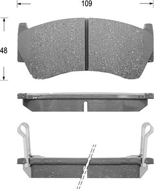 Kaishin D1227 - Brake Pad Set, disc brake autospares.lv