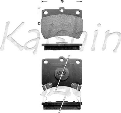 Kaishin D3050 - Brake Pad Set, disc brake autospares.lv