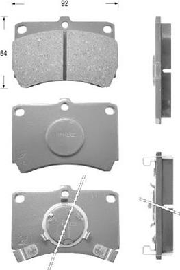 Kaishin D3028M - Brake Pad Set, disc brake autospares.lv