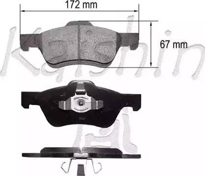 Kaishin D3149 - Brake Pad Set, disc brake autospares.lv