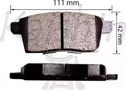 Kaishin D3143 - Brake Pad Set, disc brake autospares.lv