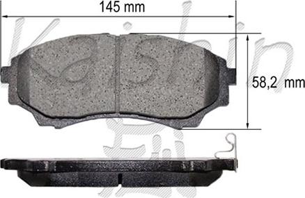 Kaishin D3137 - Brake Pad Set, disc brake autospares.lv