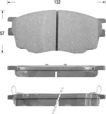 Kaishin D3122 - Brake Pad Set, disc brake autospares.lv