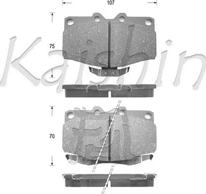 Kaishin D2096 - Brake Pad Set, disc brake autospares.lv