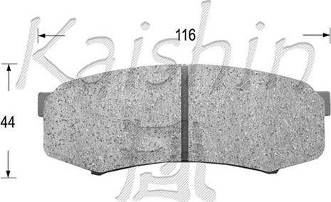 Kaishin D2090 - Brake Pad Set, disc brake autospares.lv