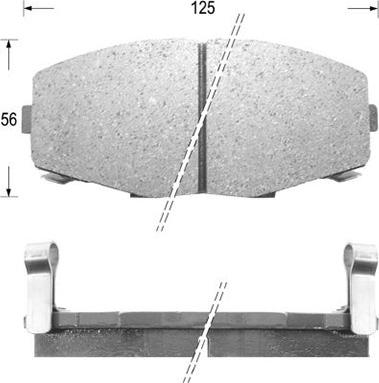 Kaishin D2060M - Brake Pad Set, disc brake autospares.lv