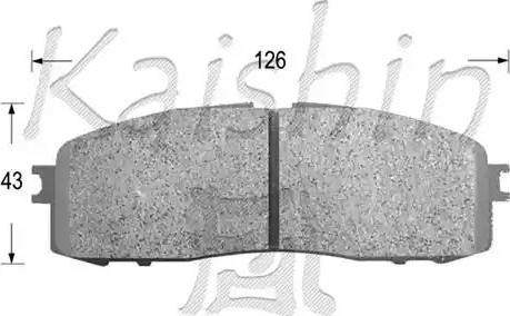 Kaishin D2062 - Brake Pad Set, disc brake autospares.lv