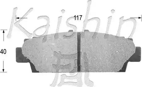 Kaishin D2089 - Brake Pad Set, disc brake autospares.lv