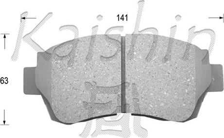 Kaishin D2088 - Brake Pad Set, disc brake autospares.lv