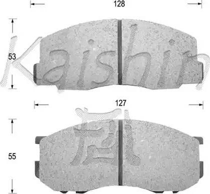 Kaishin D2026 - Brake Pad Set, disc brake autospares.lv