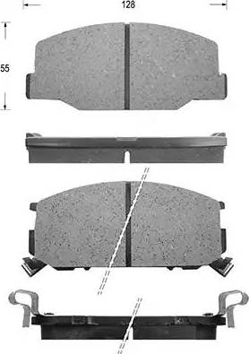 Kaishin D2142 - Brake Pad Set, disc brake autospares.lv