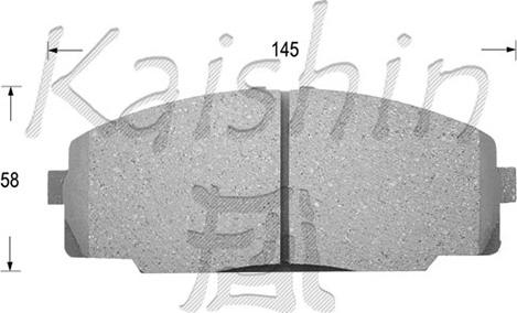 Kaishin D2104 - Brake Pad Set, disc brake autospares.lv