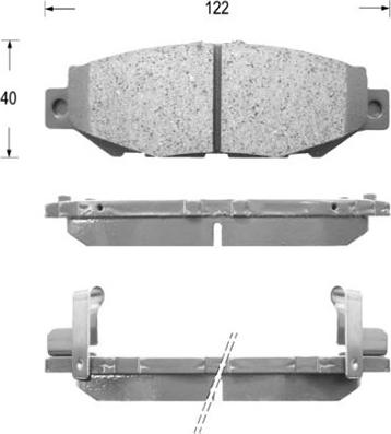 Kaishin D2125M - Brake Pad Set, disc brake autospares.lv