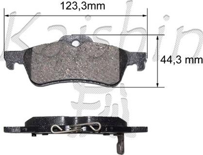 Kaishin D2312 - Brake Pad Set, disc brake autospares.lv