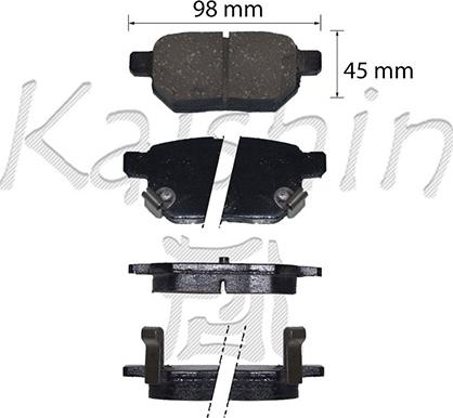 Kaishin D2323 - Brake Pad Set, disc brake autospares.lv