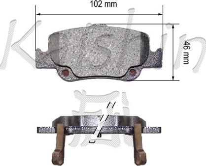 Kaishin D2299 - Brake Pad Set, disc brake autospares.lv