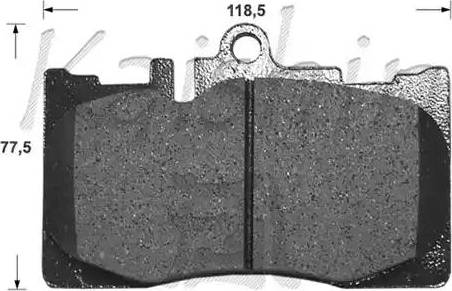 Kaishin D2212 - Brake Pad Set, disc brake autospares.lv