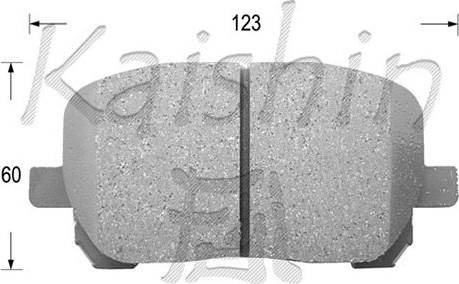 Kaishin D2217 - Brake Pad Set, disc brake autospares.lv