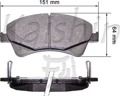 Kaishin D2289 - Brake Pad Set, disc brake autospares.lv