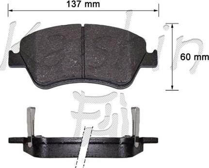 Kaishin D2286 - Brake Pad Set, disc brake autospares.lv