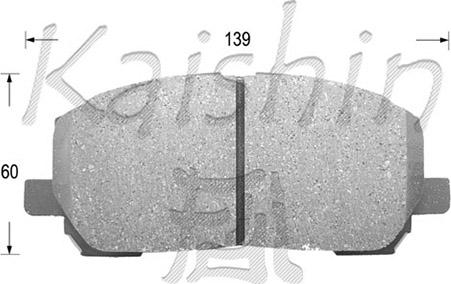 Kaishin D2231 - Brake Pad Set, disc brake autospares.lv