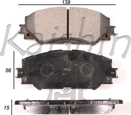 Kaishin D2274 - Brake Pad Set, disc brake autospares.lv