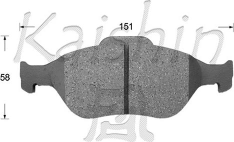 Kaishin D2271 - Brake Pad Set, disc brake autospares.lv