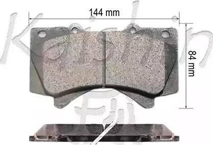 Kaishin D2278 - Brake Pad Set, disc brake autospares.lv