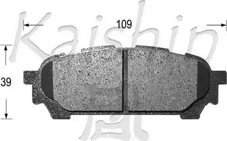 Kaishin D7059 - Brake Pad Set, disc brake autospares.lv
