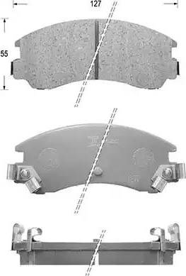 Kaishin D7011 - Brake Pad Set, disc brake autospares.lv