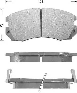 Kaishin D7017 - Brake Pad Set, disc brake autospares.lv