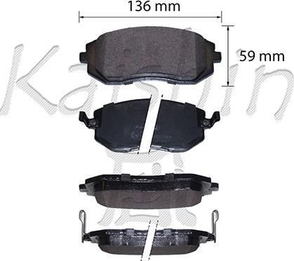 Kaishin D7073 - Brake Pad Set, disc brake autospares.lv