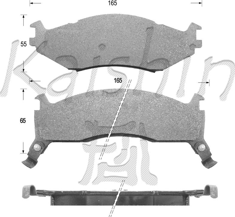 Kaishin FK9990 - Brake Pad Set, disc brake autospares.lv