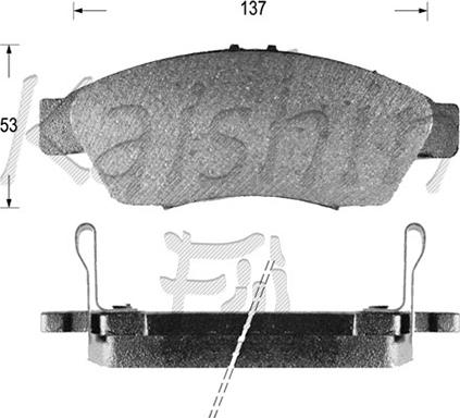 Kaishin FK9042 - Brake Pad Set, disc brake autospares.lv