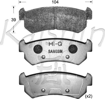 Kaishin FK9059 - Brake Pad Set, disc brake autospares.lv