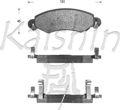 Kaishin FK9051 - Brake Pad Set, disc brake autospares.lv