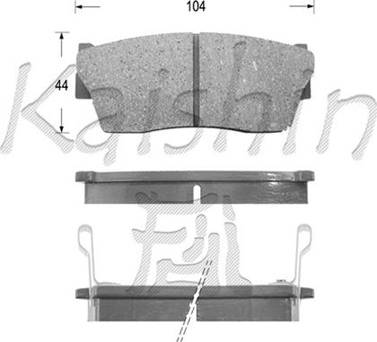 Kaishin FK9010 - Brake Pad Set, disc brake autospares.lv