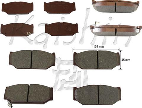 Kaishin FK9039 - Brake Pad Set, disc brake autospares.lv