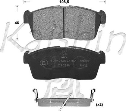 Kaishin FK9029 - Brake Pad Set, disc brake autospares.lv