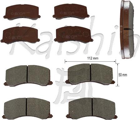 Kaishin FK9025 - Brake Pad Set, disc brake autospares.lv