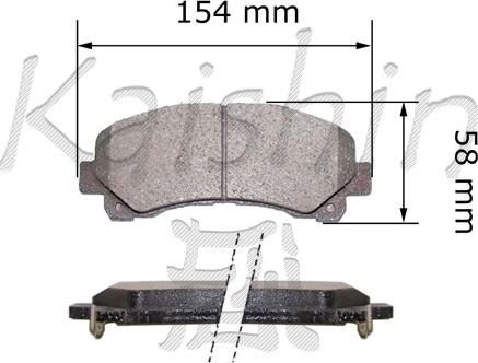 Kaishin FK4057 - Brake Pad Set, disc brake autospares.lv