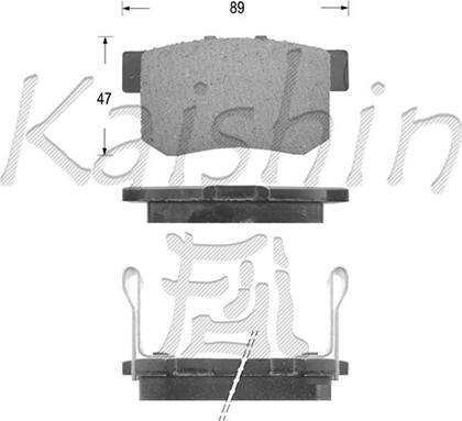 Kaishin FK5066 - Brake Pad Set, disc brake autospares.lv