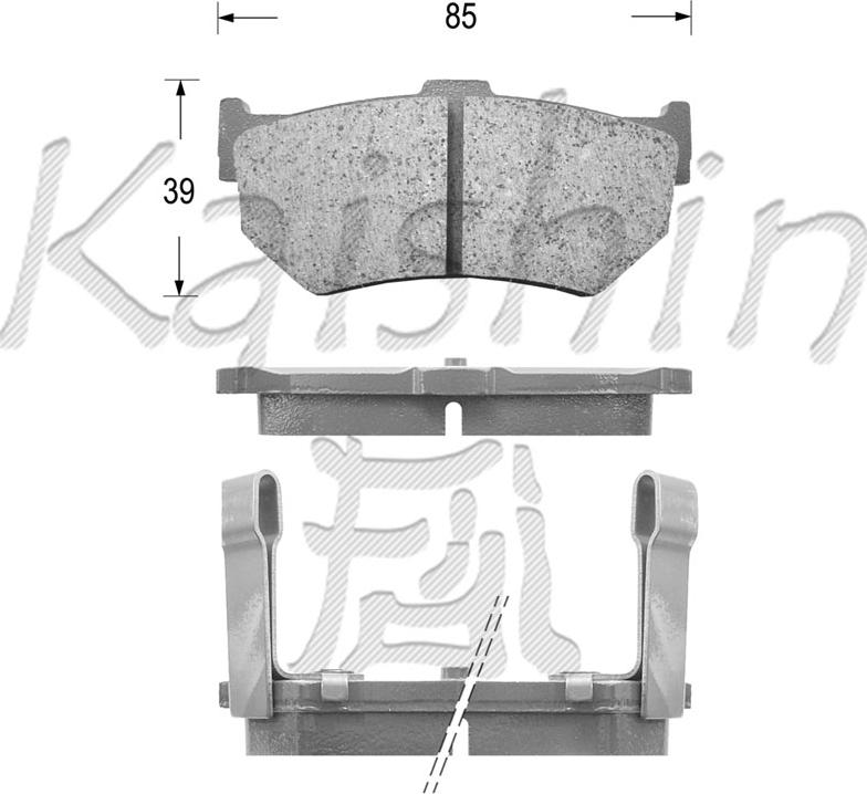 Kaishin FK5016 - Brake Pad Set, disc brake autospares.lv