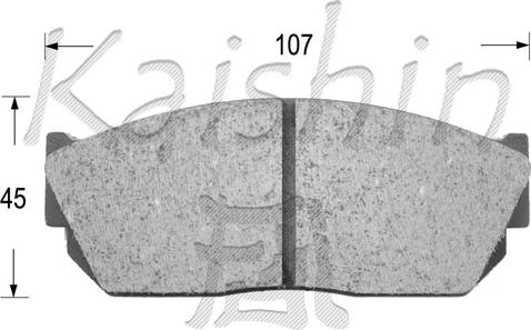 Kaishin FK5013 - Brake Pad Set, disc brake autospares.lv