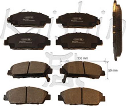 Kaishin FK5080 - Brake Pad Set, disc brake autospares.lv