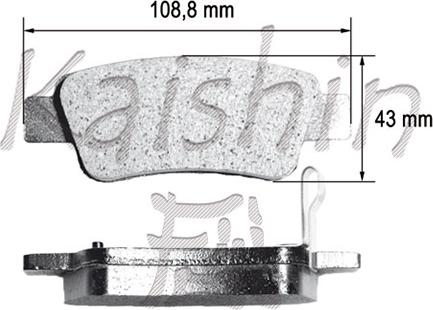 Kaishin FK5159 - Brake Pad Set, disc brake autospares.lv