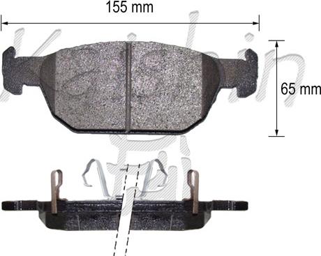 Kaishin FK5165 - Brake Pad Set, disc brake autospares.lv