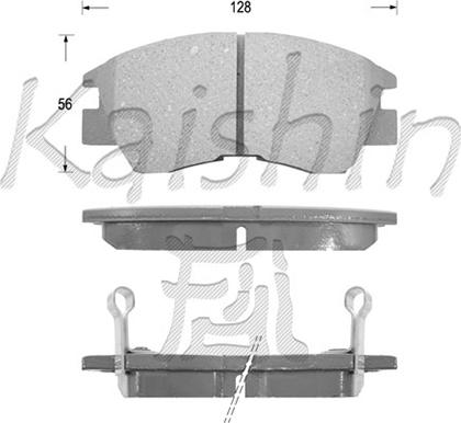 Kaishin FK6018 - Brake Pad Set, disc brake autospares.lv