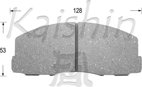 Kaishin FK6017 - Brake Pad Set, disc brake autospares.lv